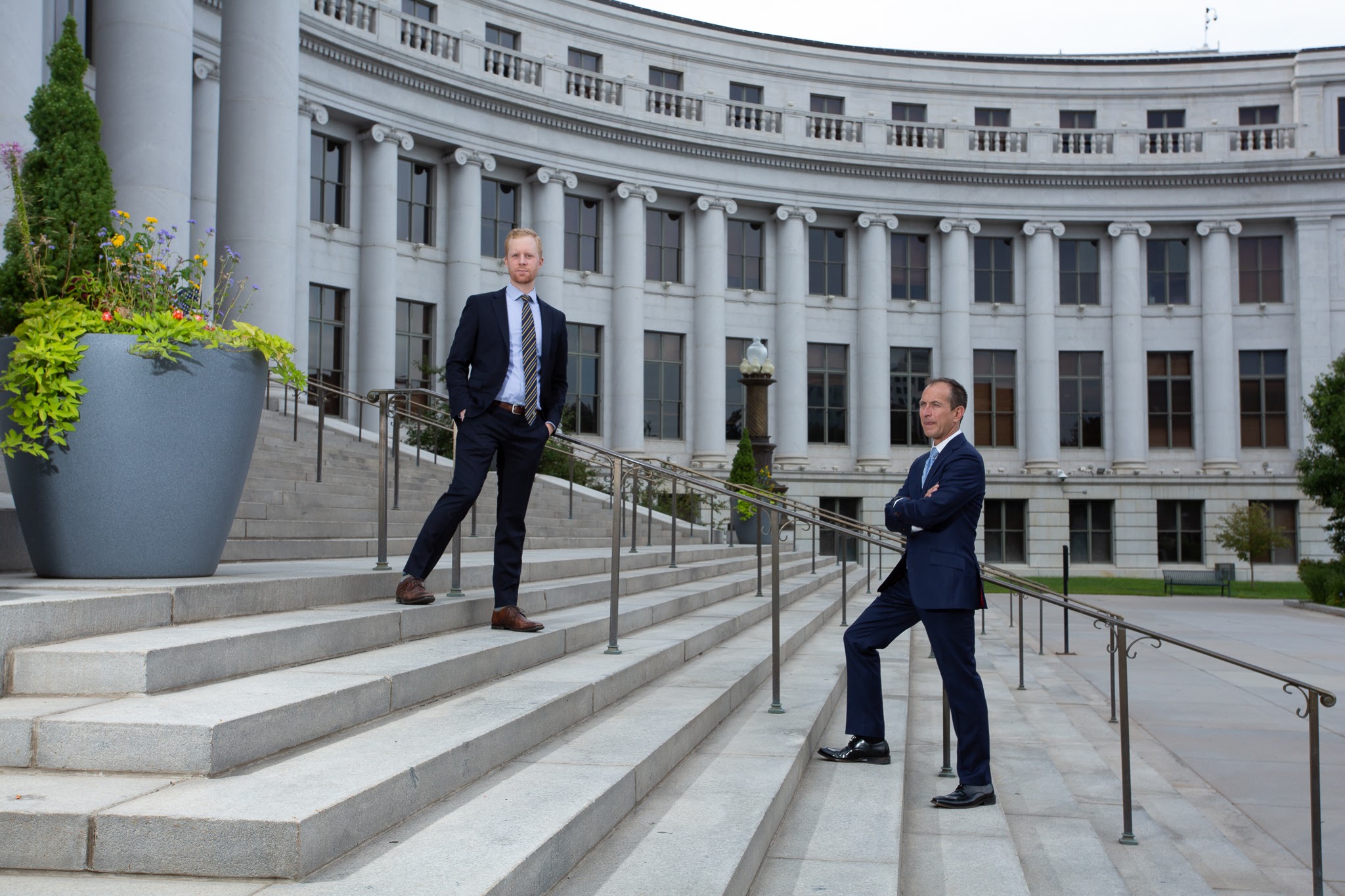 Brian Reynolds and Patrick Gillette at the Denver City and County Building